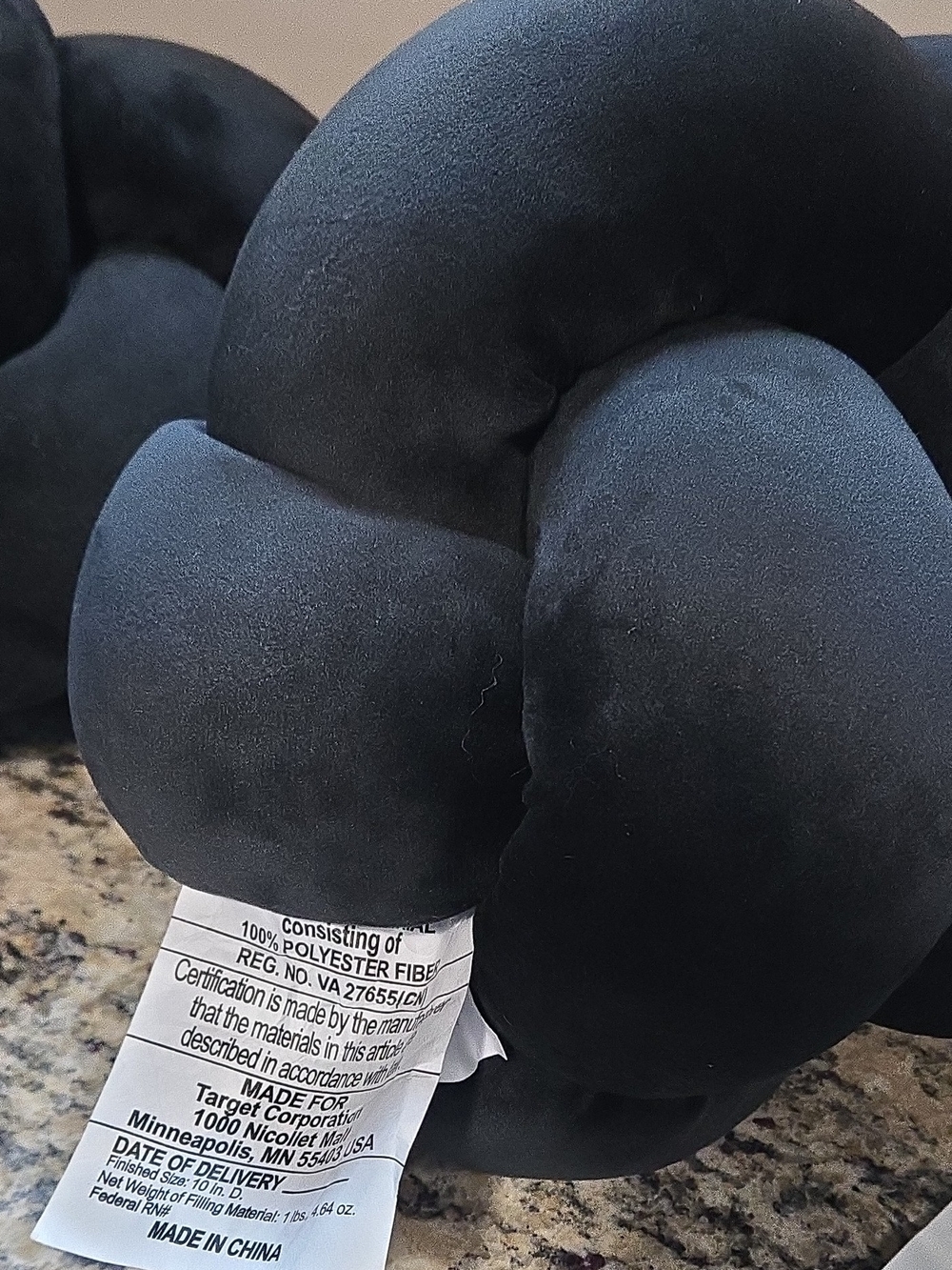 Knotty Pillows Set Of 2 Black